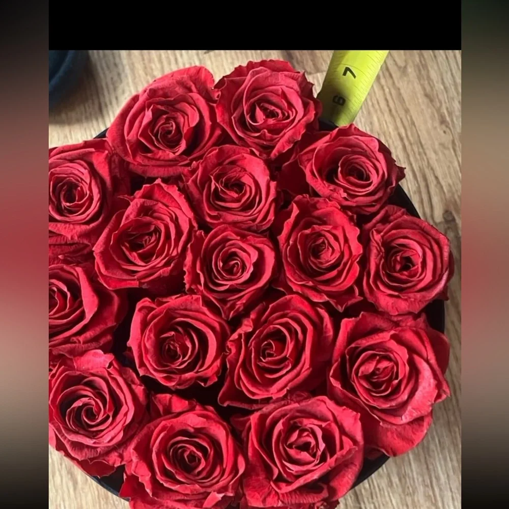 Forever roses Bouquet in box with ribbon